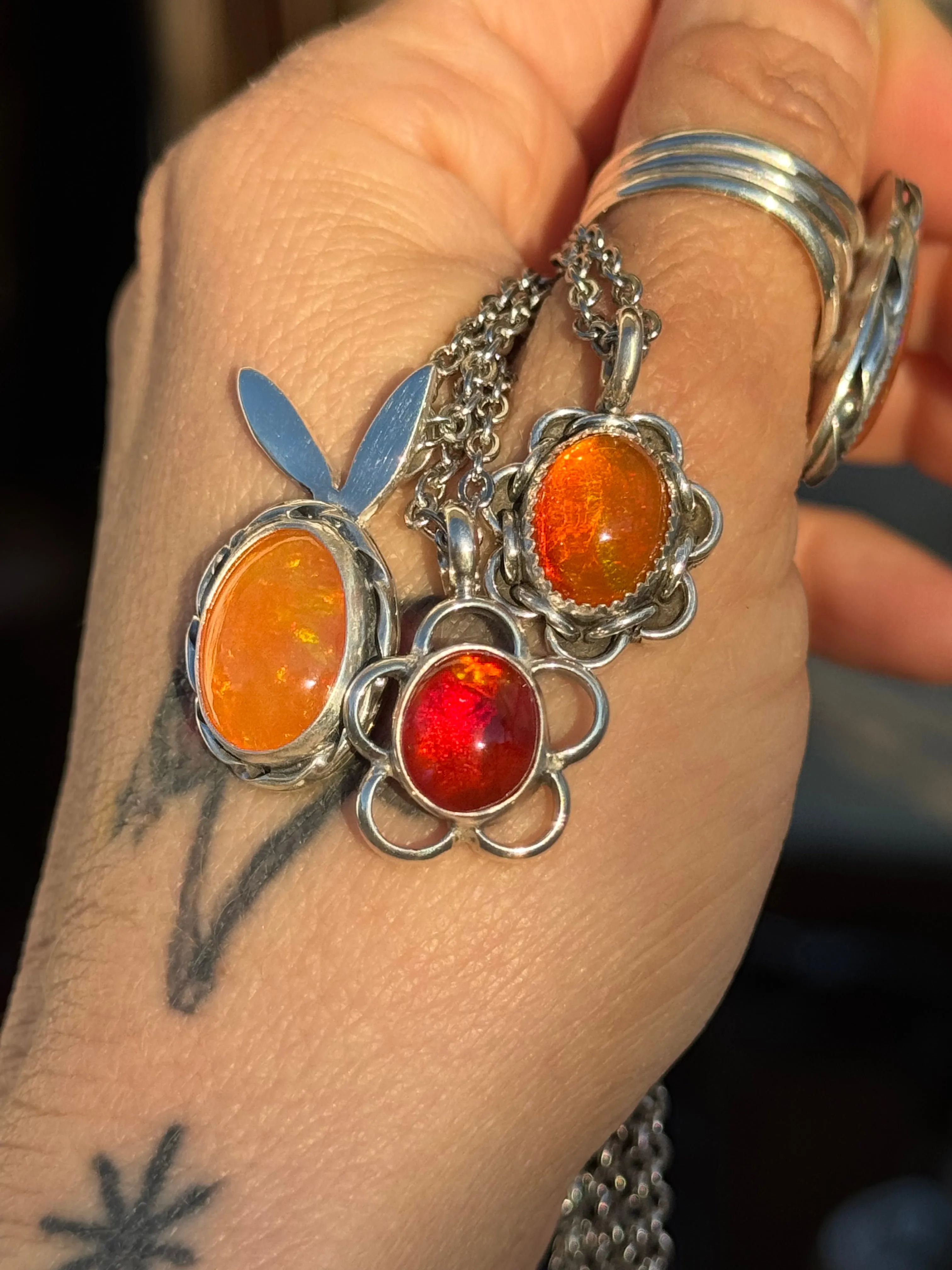 Mexican Fire Opal Necklace