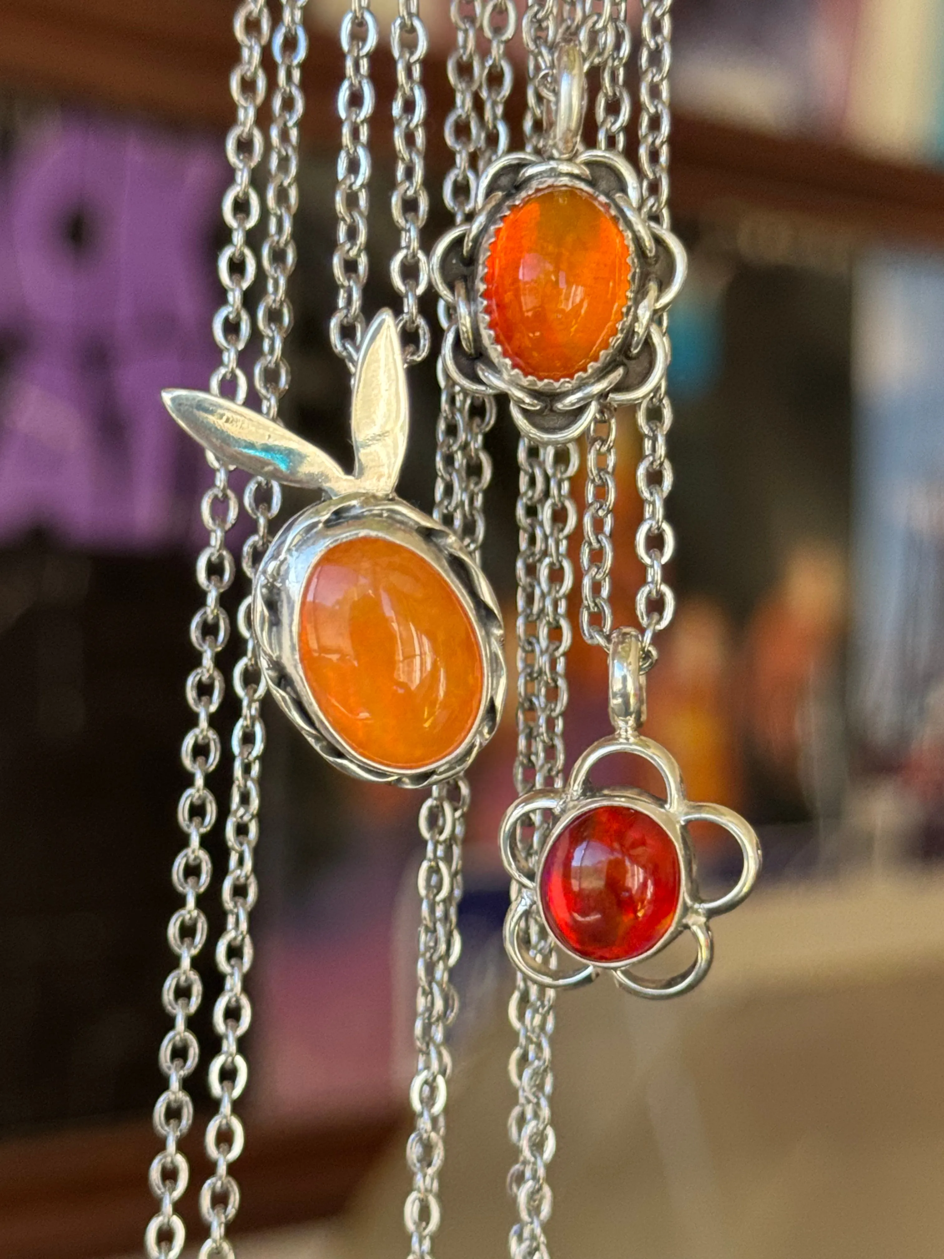 Mexican Fire Opal Necklace