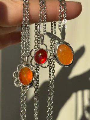 Mexican Fire Opal Necklace