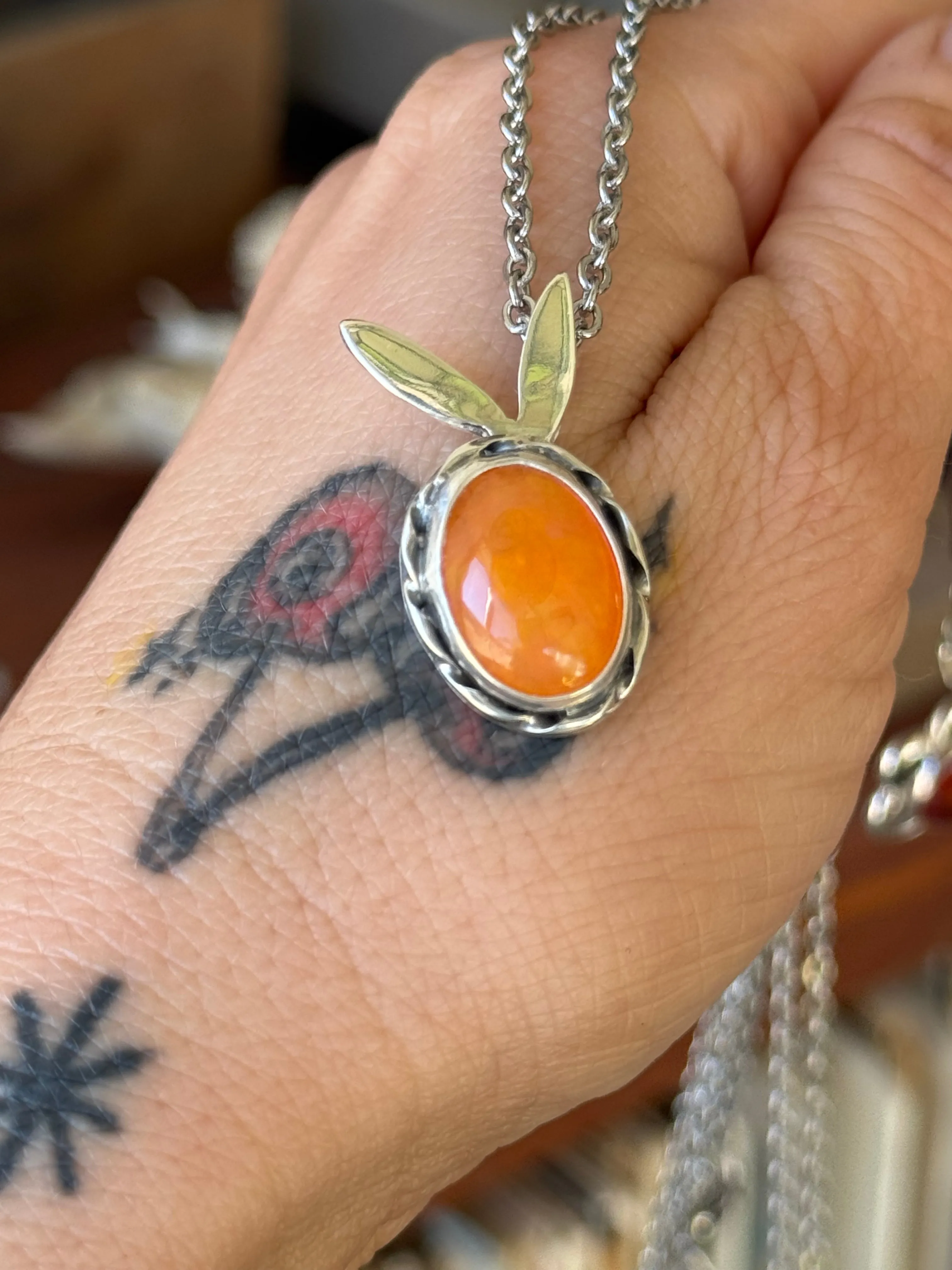 Mexican Fire Opal Necklace