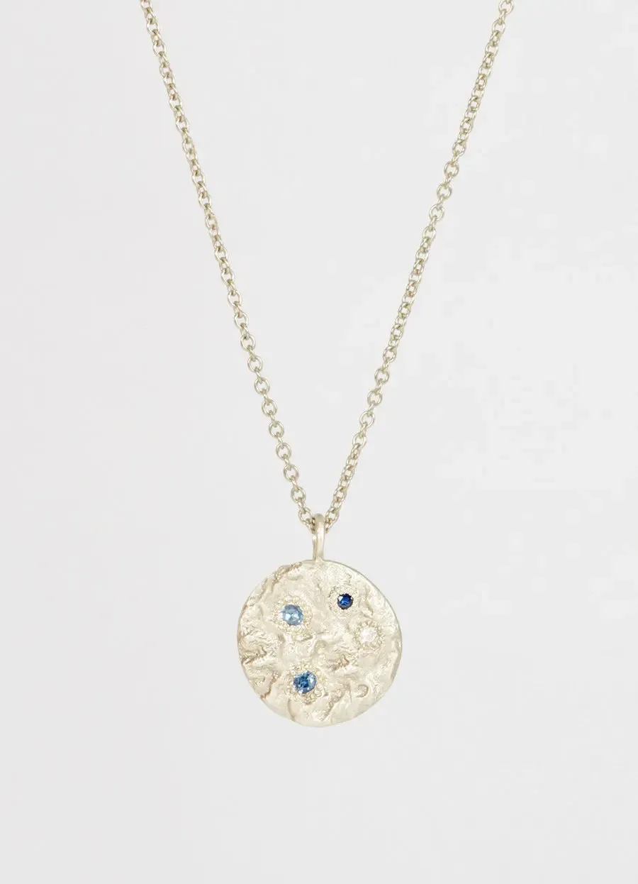 Mixed Sapphire & Diamond Medium Flux Pendant