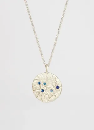 Mixed Sapphire & Diamond Tall Flux Pendant