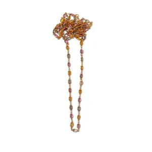 Multi-coloured Sapphire Necklace, 18kt Yellow Gold