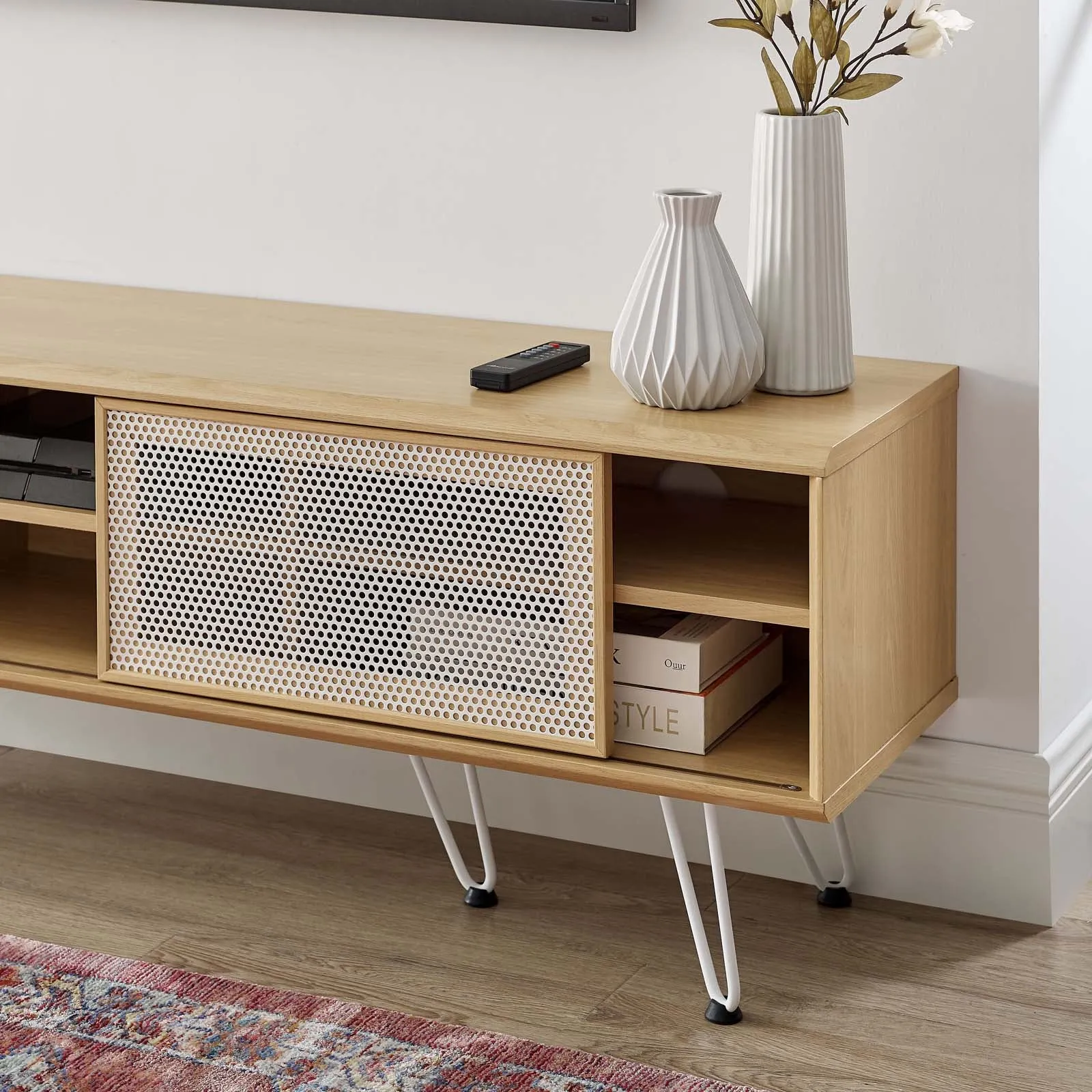 Nomad 59" TV Stand Oak EEI-6203-OAK