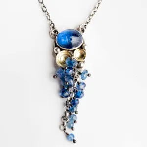 Odiel Kyanite & Sapphire Tassel Necklace