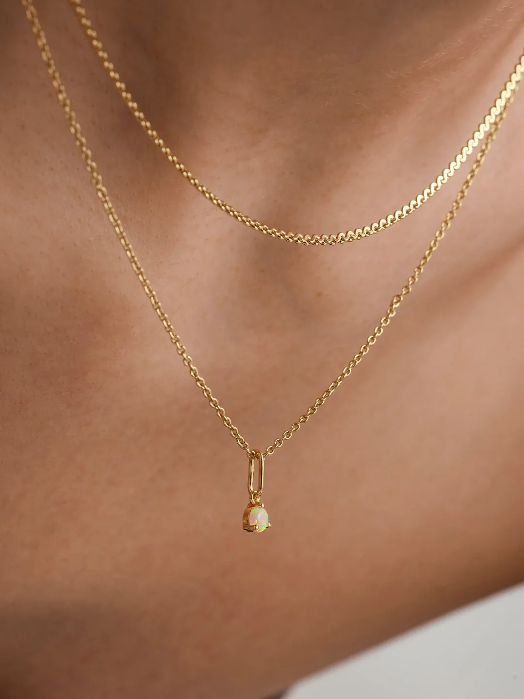 Opal Necklace Charm