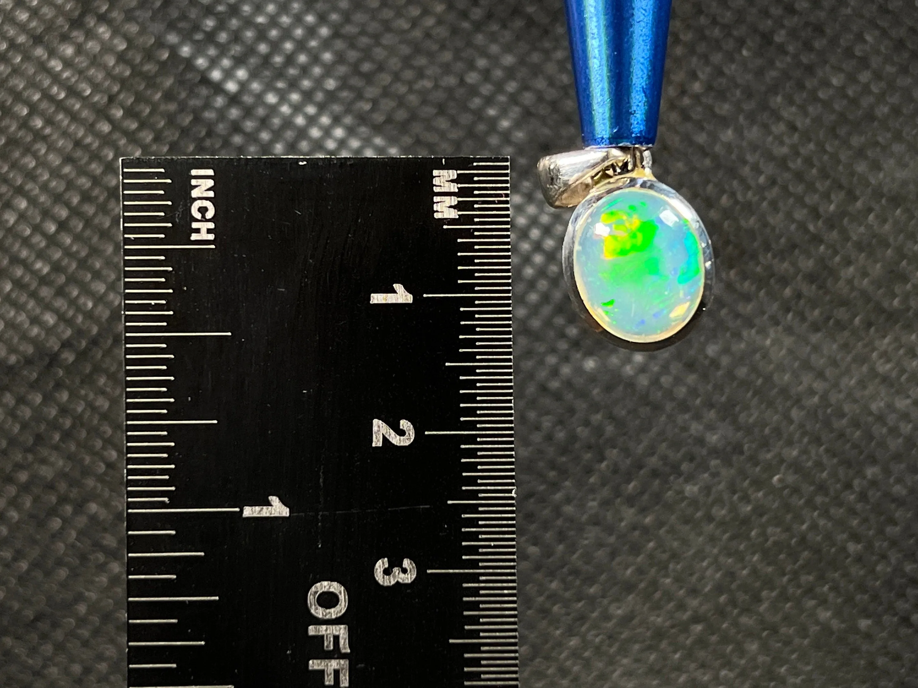 OPAL Pendant - Sterling Silver, 9x11mm Oval Cabochon - Birthstone Jewelry, Opal Cabochon Necklace, Welo Opal, 50947