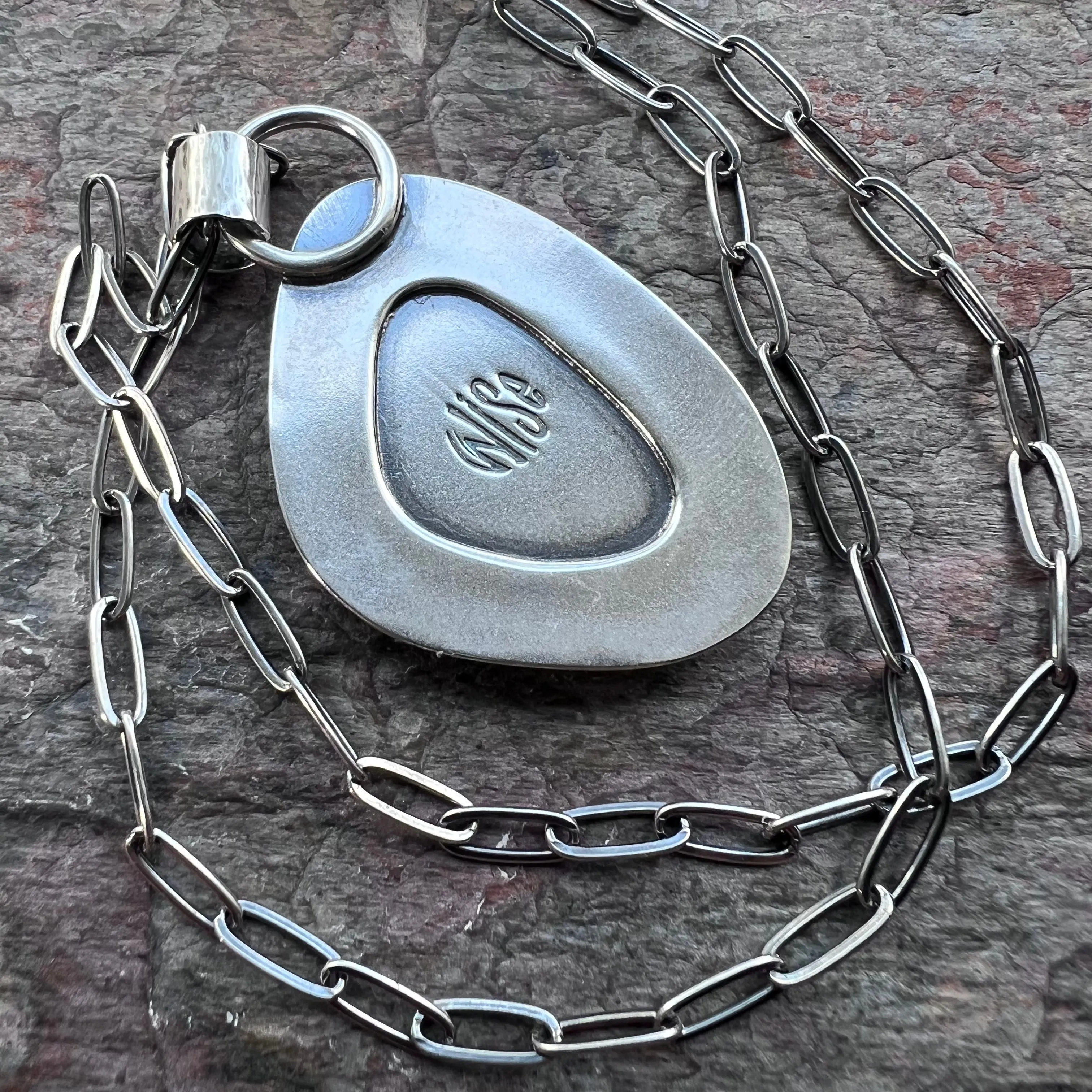 Opal Sterling Silver Necklace - Handmade One-of-a-kind Opal Doublet Pendant on Sterling Silver Chain