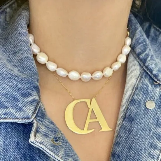 Oversized Initial Necklace