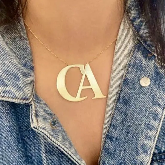 Oversized Initial Necklace