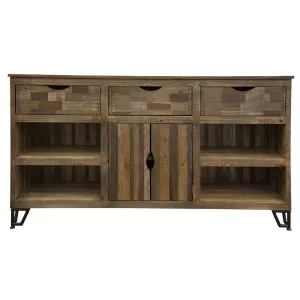 Paulo Multi-Wood 3 Drawer Sideboard