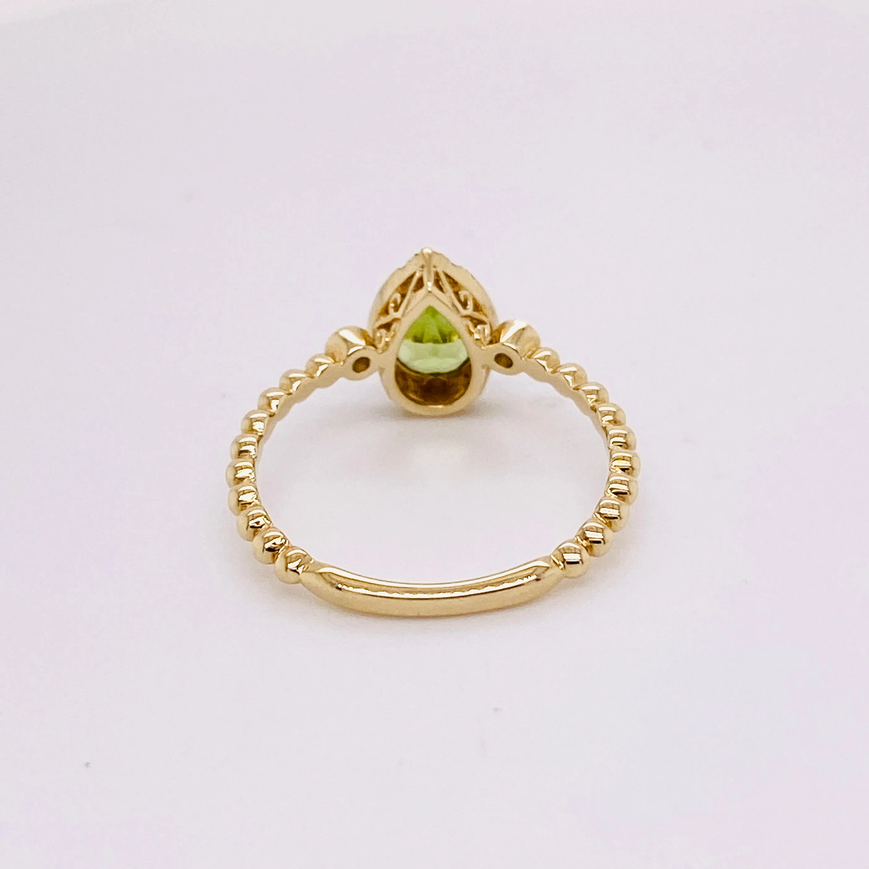 Pear Shaped Peridot Ring