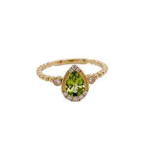 Pear Shaped Peridot Ring
