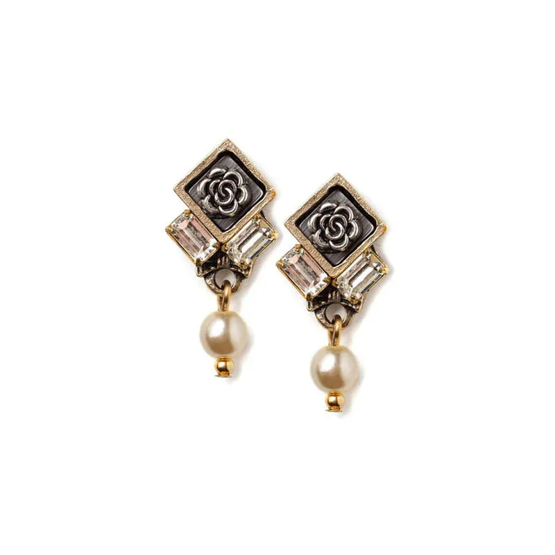 Pearl Drop Stud Earrings Stud Set
