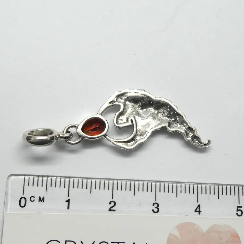 Peridot Pendant, Winged Mermaid with Faceted Gemstone, 925 Sterling Silver