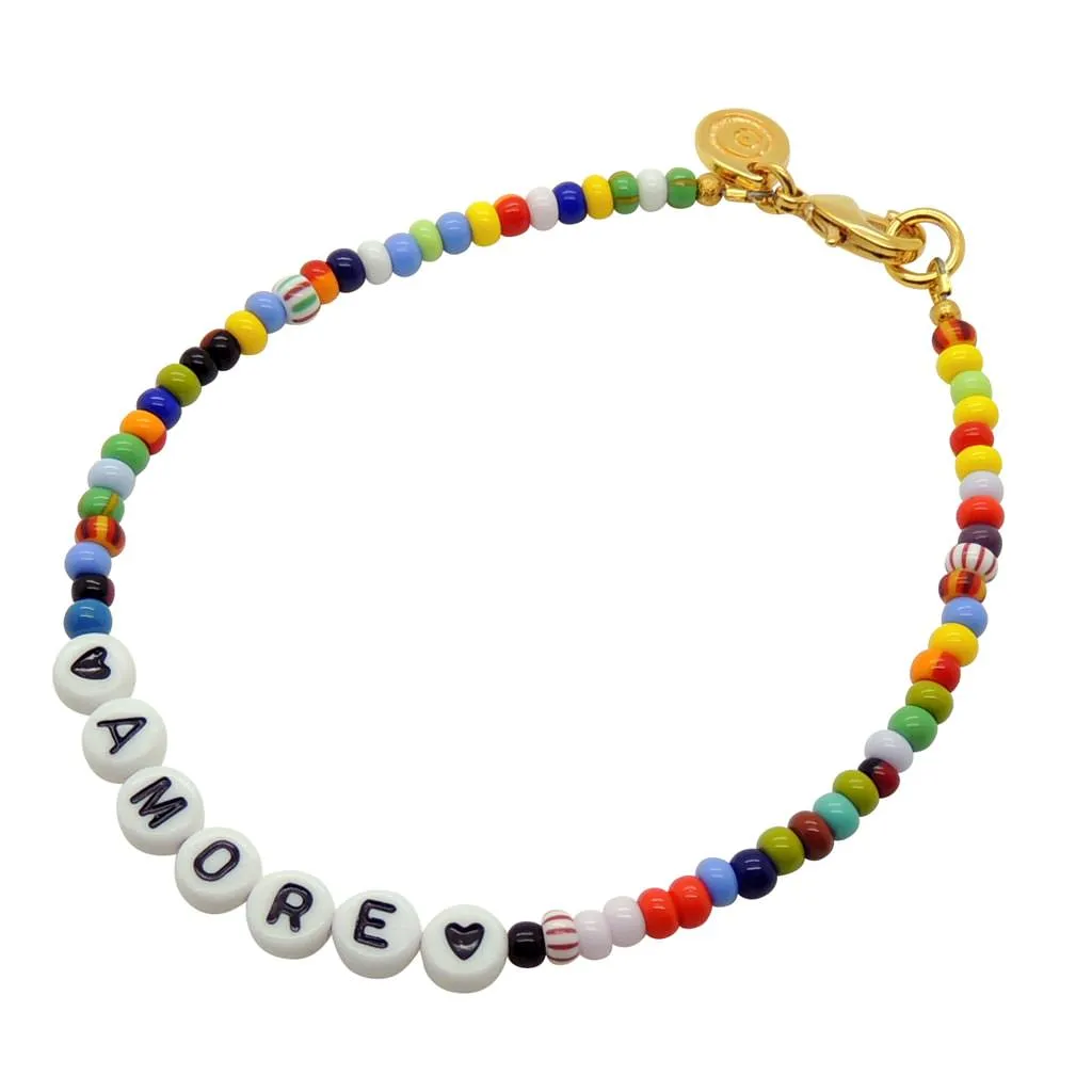 Personalised Name Balagan Glass Bead Anklet
