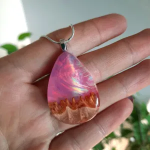Pink Dream | opal pendant [teardrop]