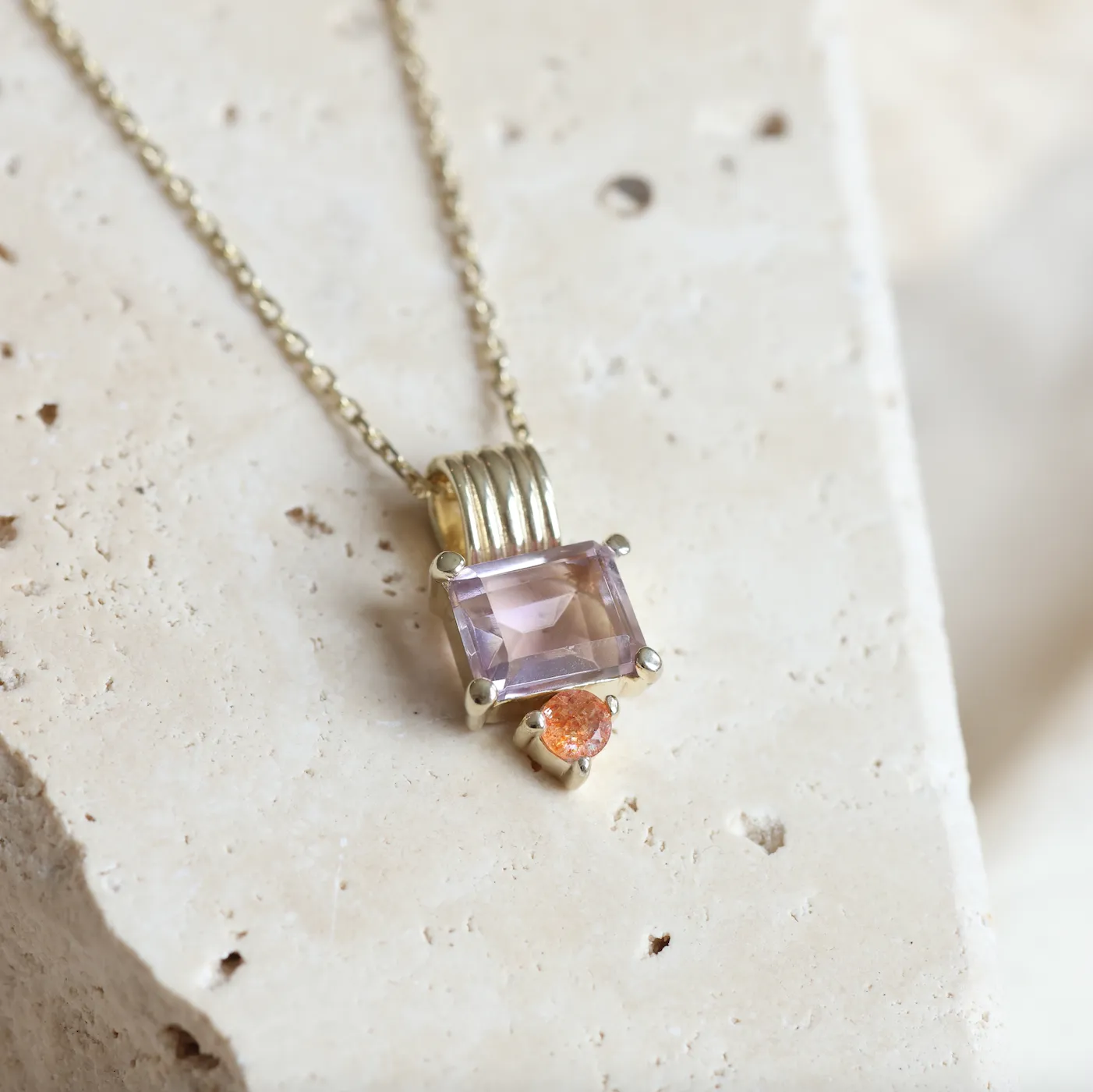 Priya Ametrine Gold Necklace