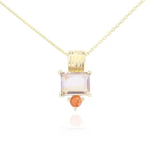 Priya Ametrine Gold Necklace