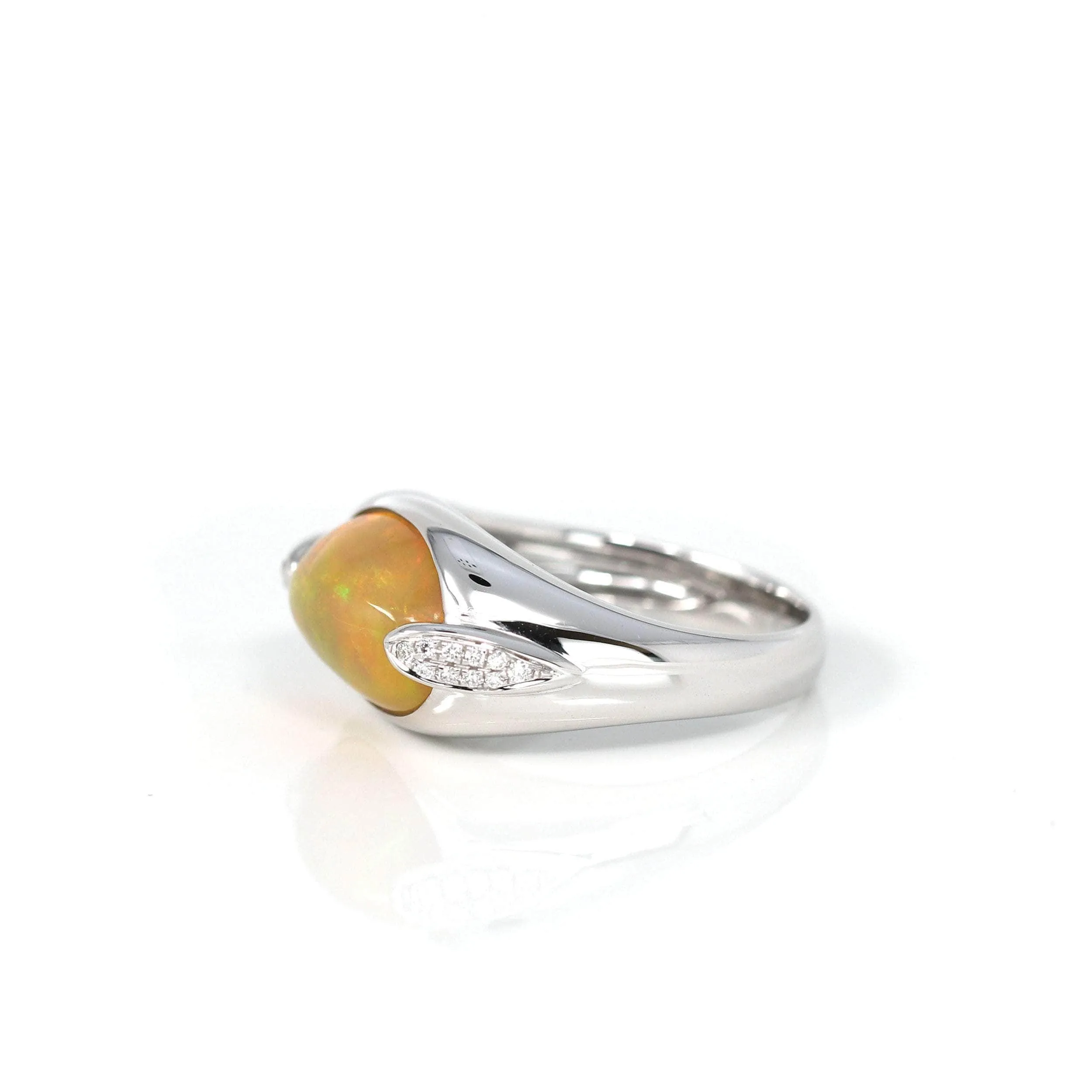 "Charlotte" 18K Gold Ethiopian Opal Men's Ring
