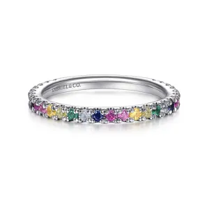Rainbow Color Stone Stackable Ring