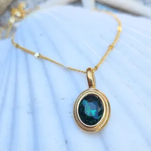 RAINBOW PENDANT GOLD- WATERPROOF NECKLACE