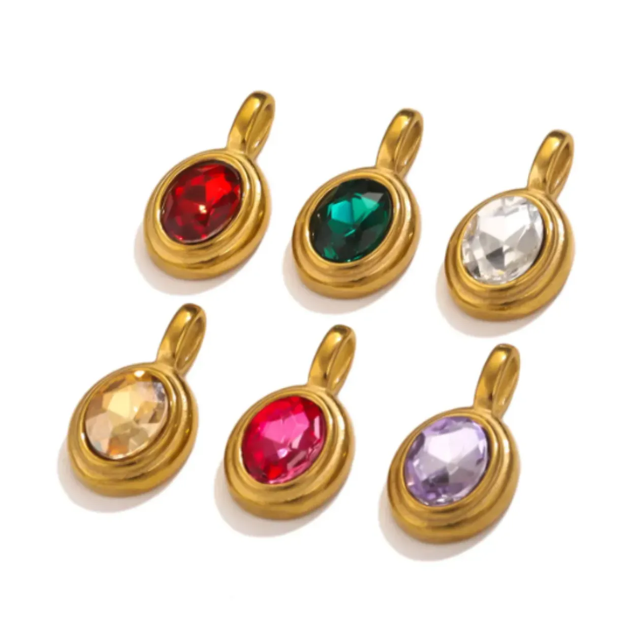 RAINBOW PENDANT GOLD- WATERPROOF NECKLACE