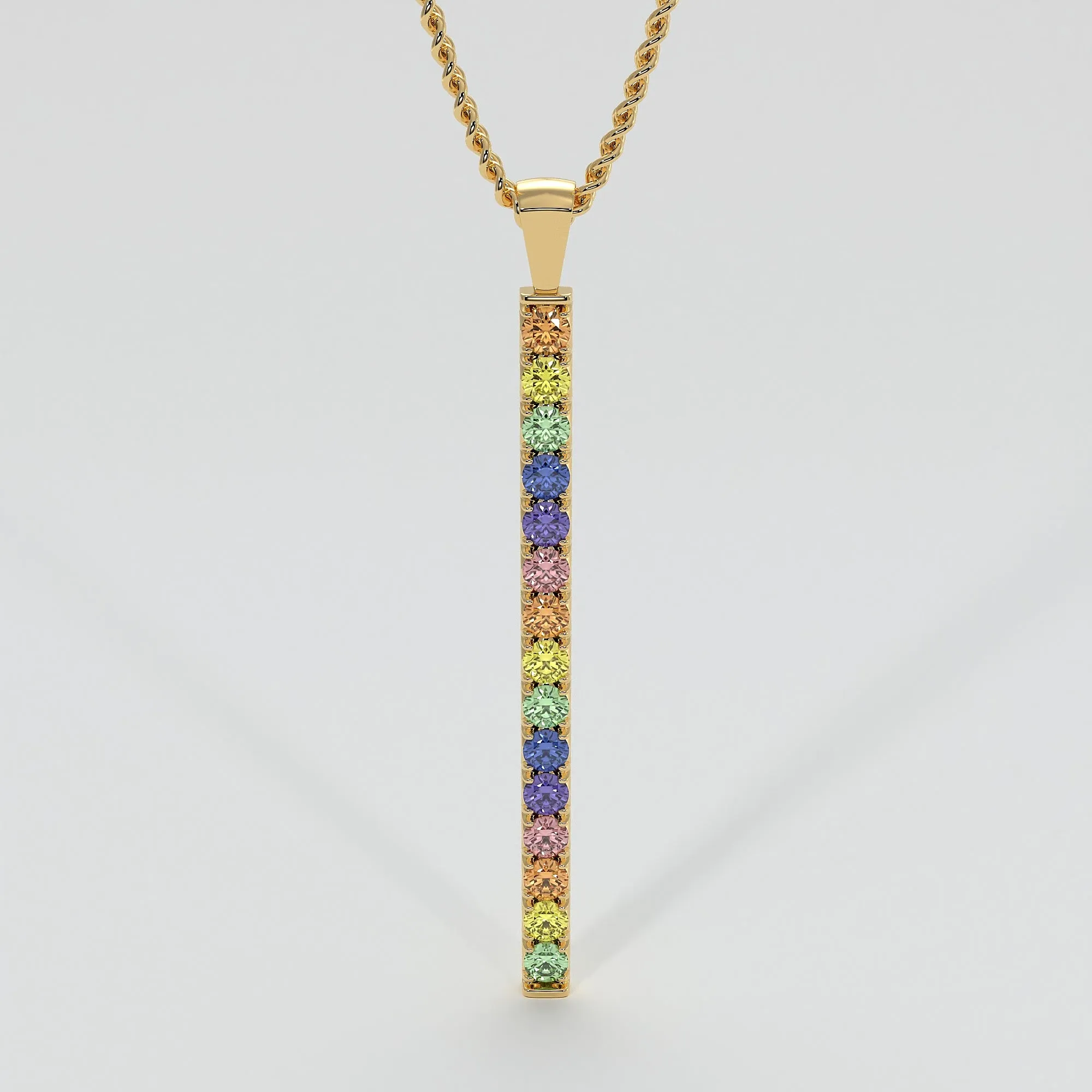 Rainbow Sapphire Necklace