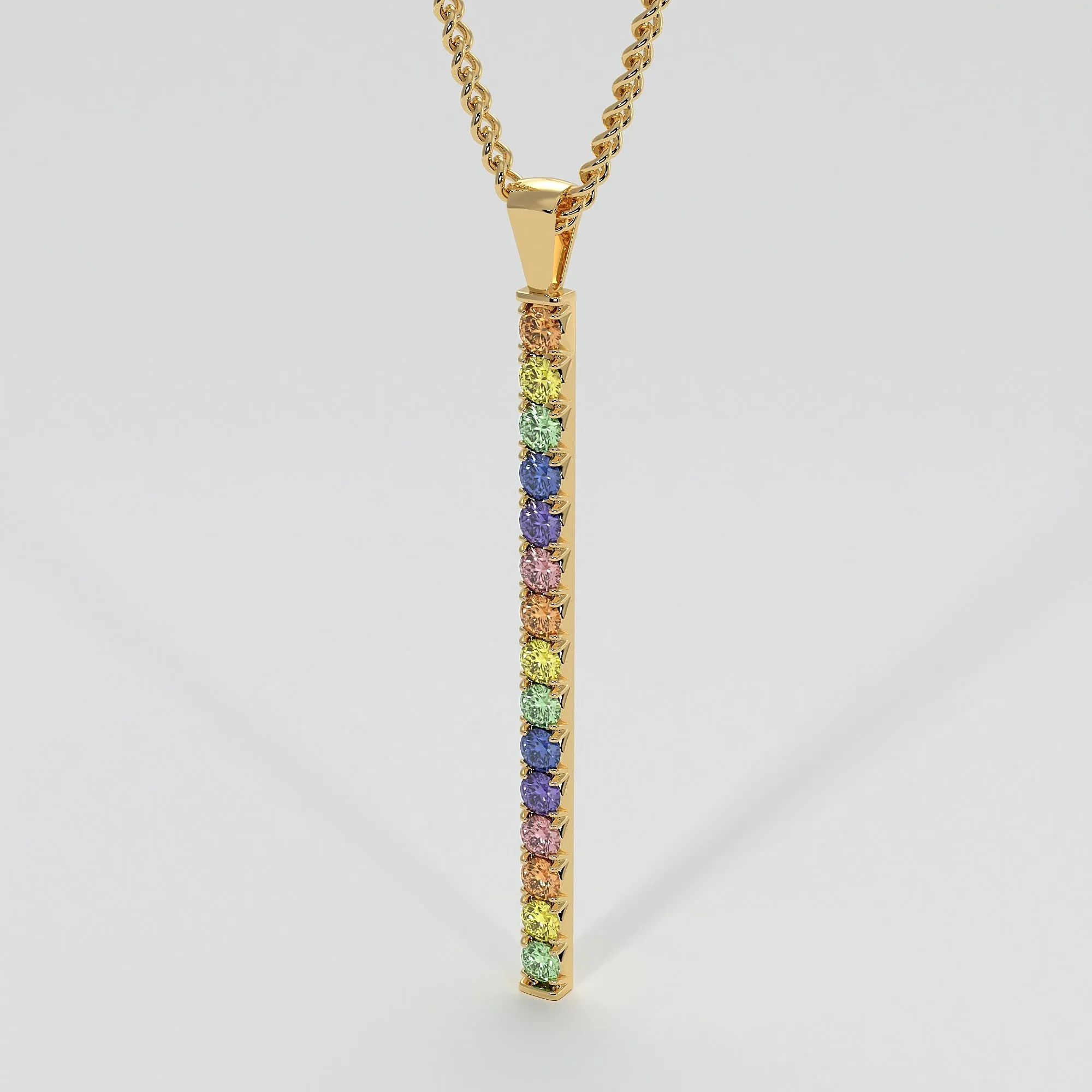 Rainbow Sapphire Necklace