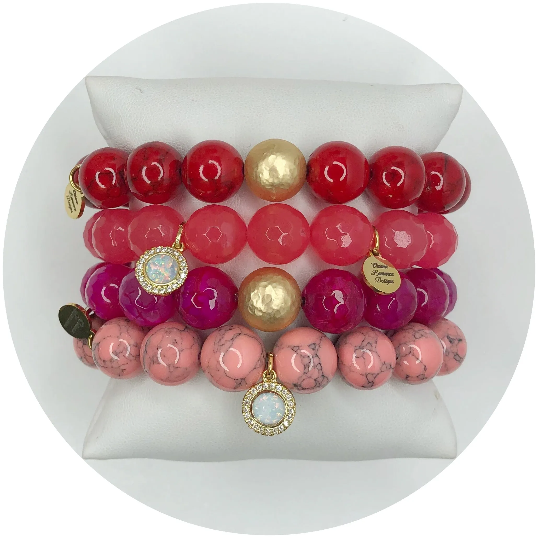 Red Ombré Arm Party