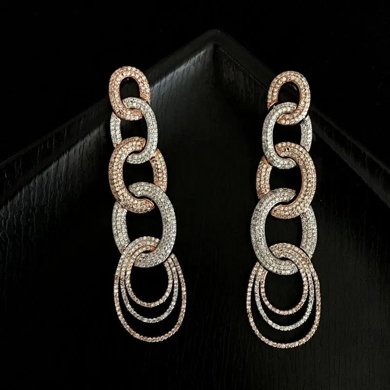 Rose Gold Zircon/AD Earring 2015-6080