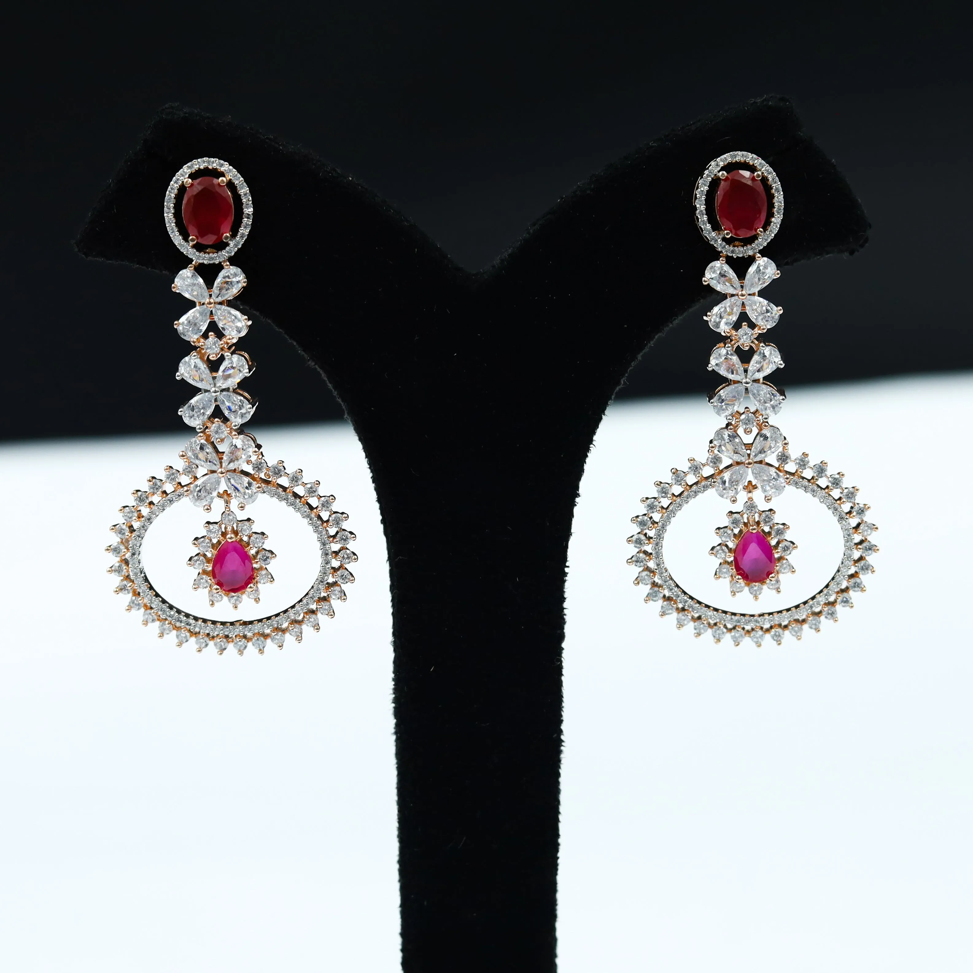 Rose Gold Zircon/AD Earring 5487-69