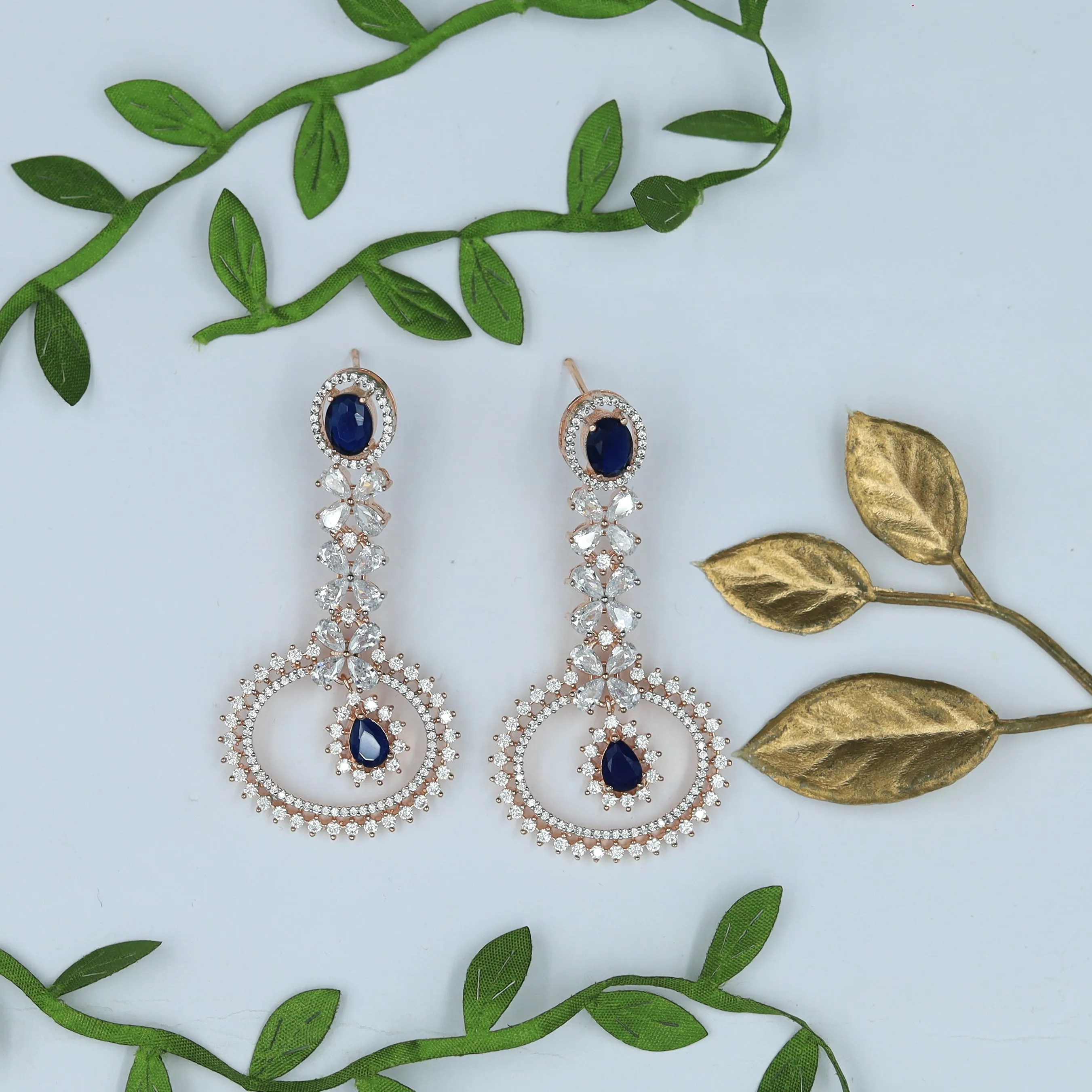 Rose Gold Zircon/AD Earring 5487-69