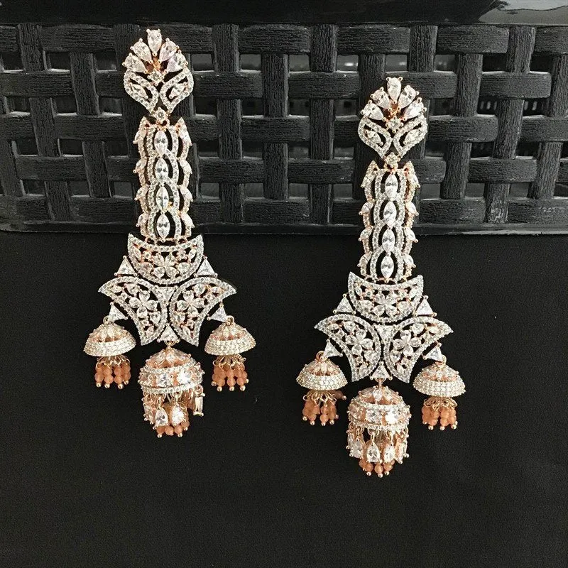 Rose Gold Zircon/AD Earring 9796-4895