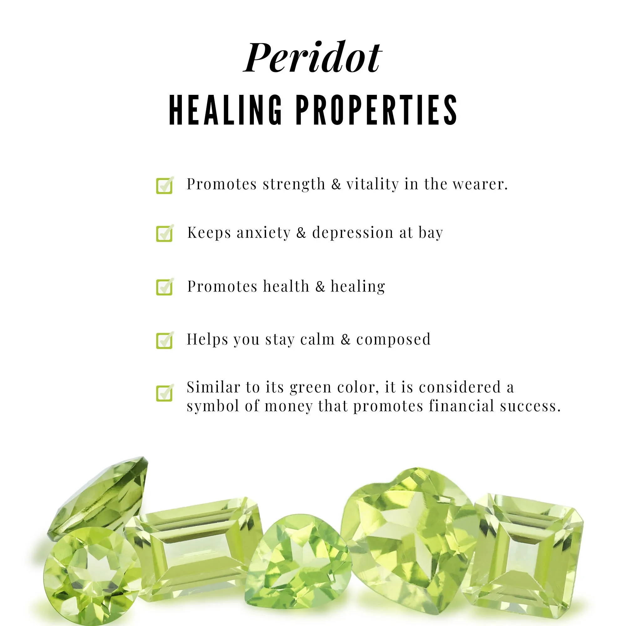 Round Peridot Simple Halo Engagement Ring with Diamond