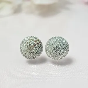 Round Zircon Studded Earrings