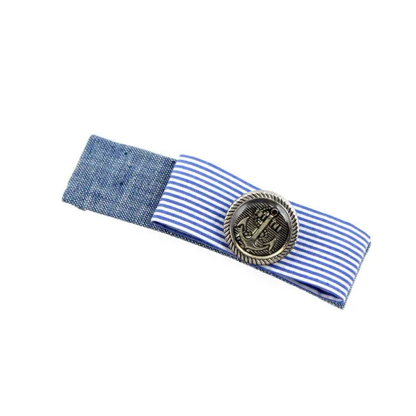 Sailing blue Bow Hair Barrette