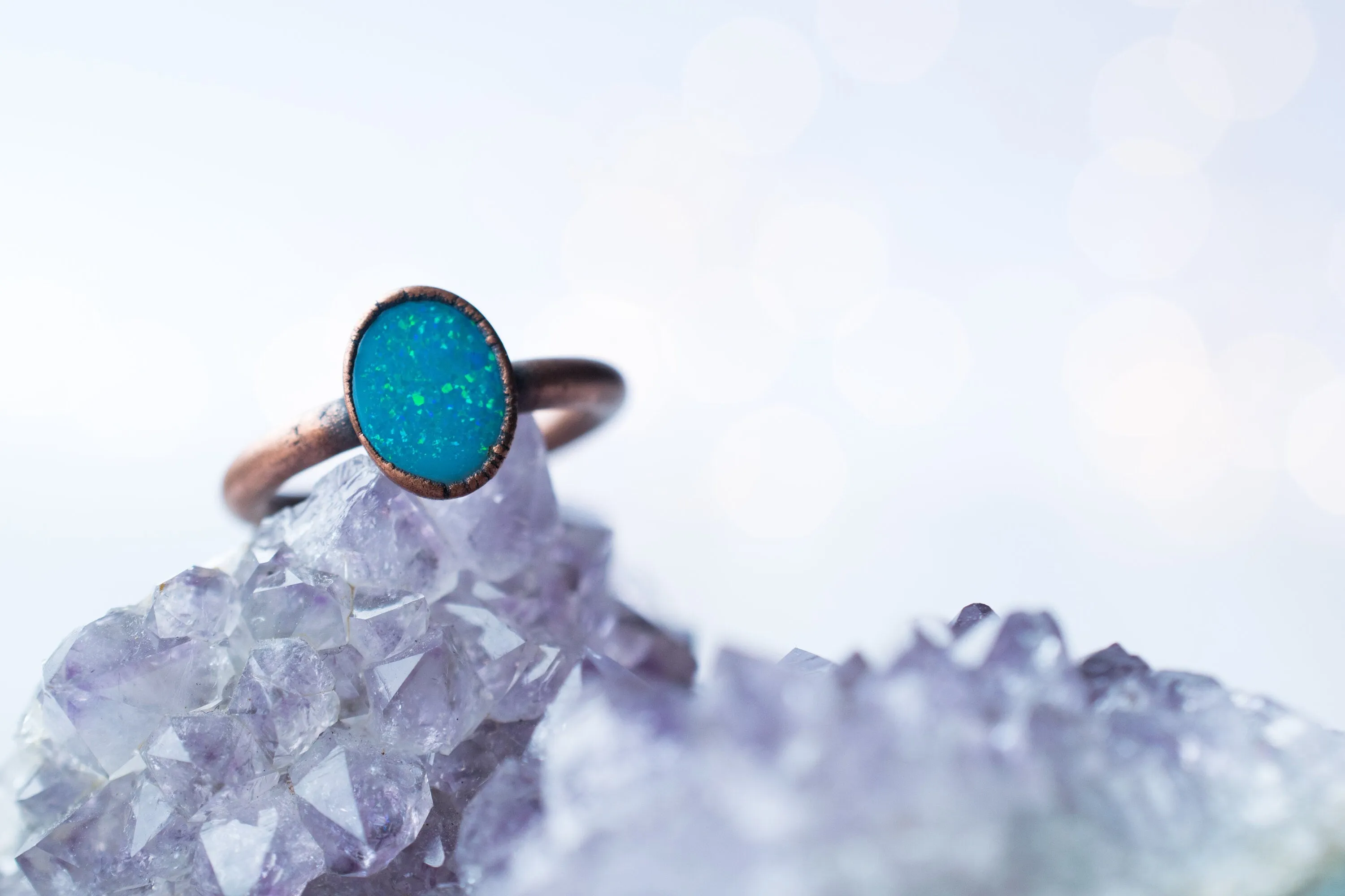 SALE Opal ring | Stacking birthstone ring