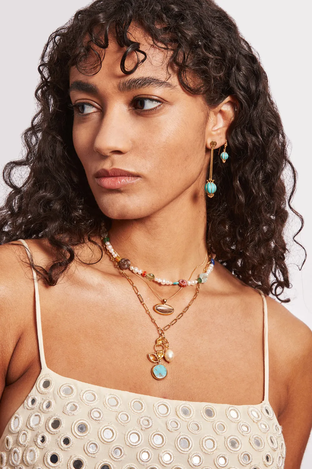 Sardinia Charm Necklace Turquoise
