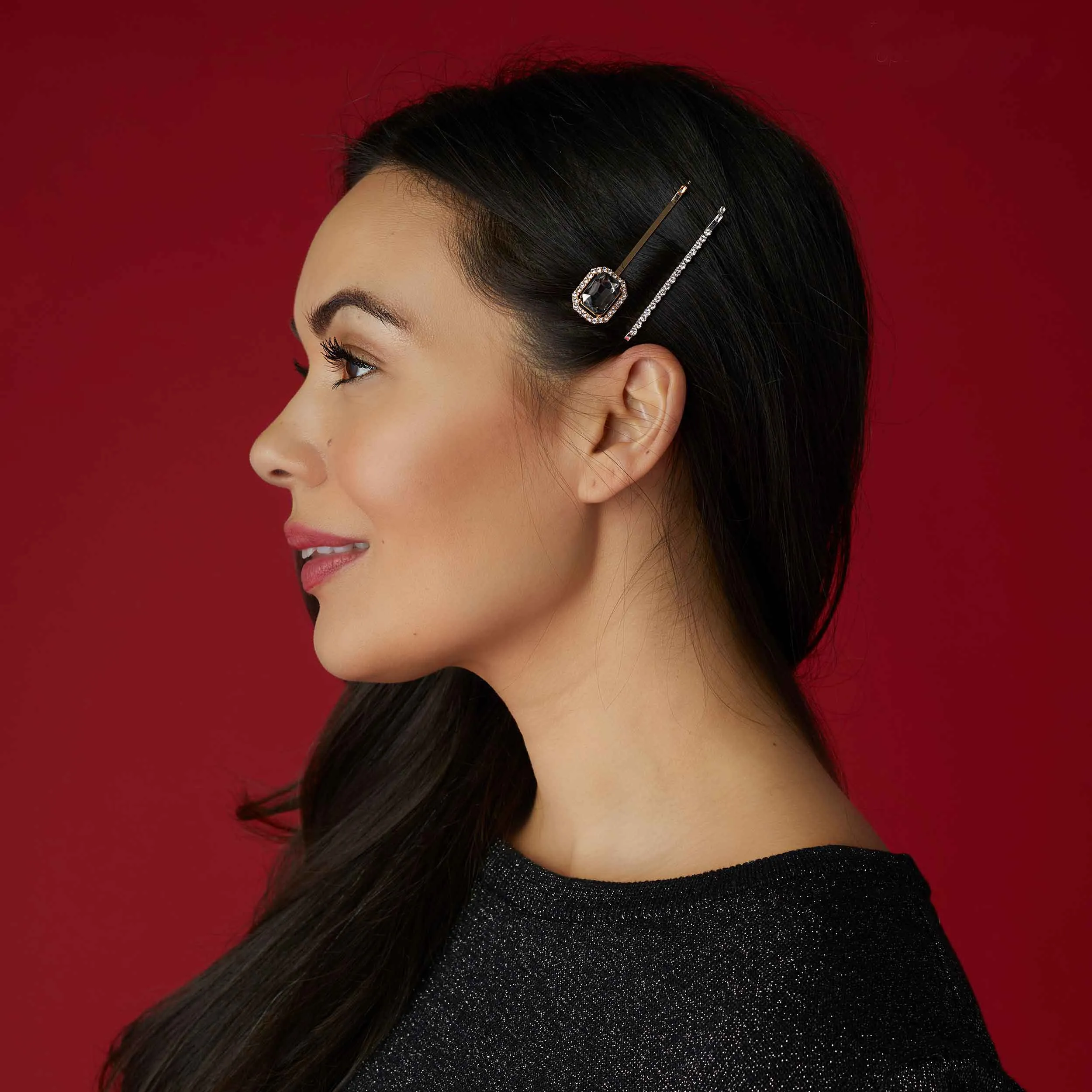 Shelby Hair Clip - Gold/Grey