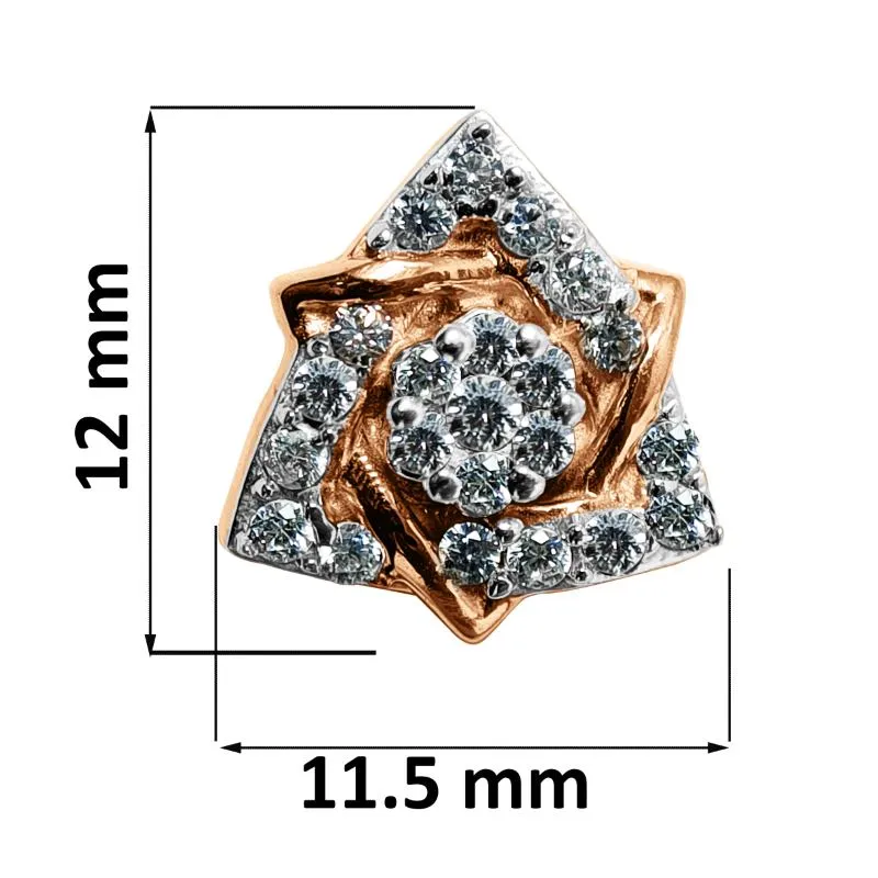 Shining Triangular Rose Gold Earrings