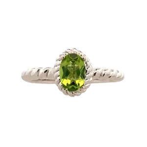 Silver Halo Style Peirdot RIng  LVR708-PE