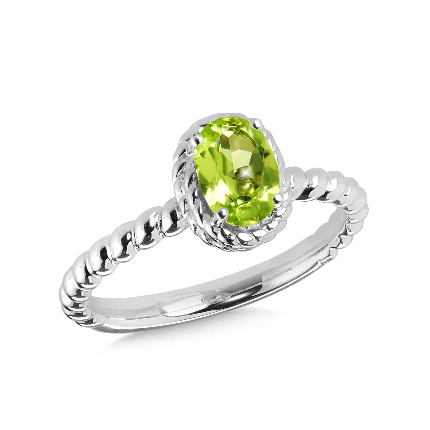 Silver Halo Style Peirdot RIng  LVR708-PE