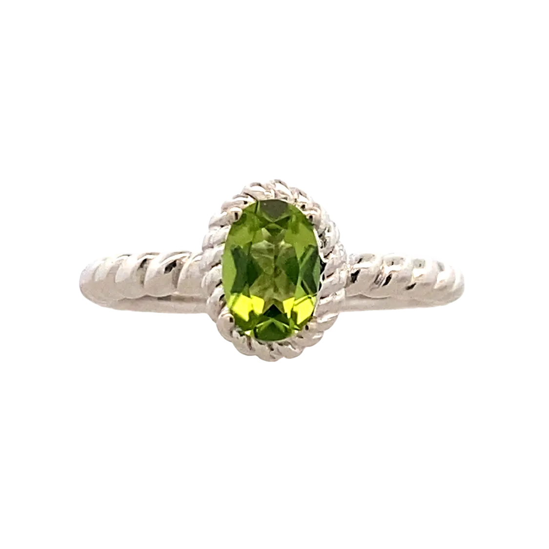 Silver Halo Style Peirdot RIng  LVR708-PE