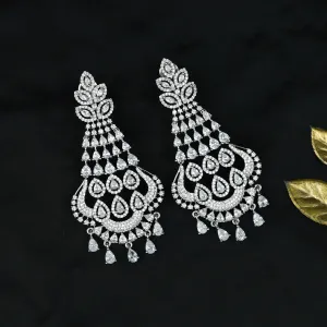 Silver Plated Zircon/AD Earring 4600-8665