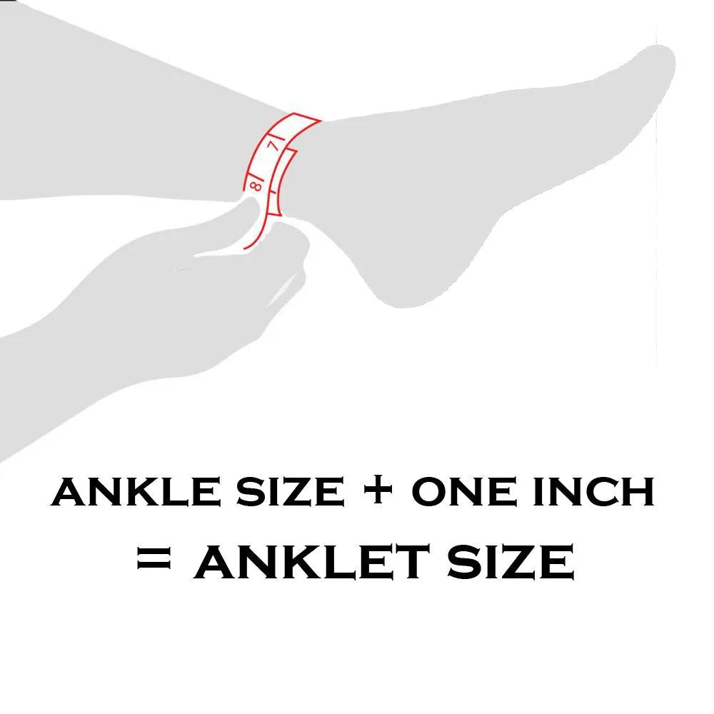 Solid Copper Figaro Ankle Chain AC41 Lightweight 4mm Adjustable Copper Fine Figaro Anklet Chain