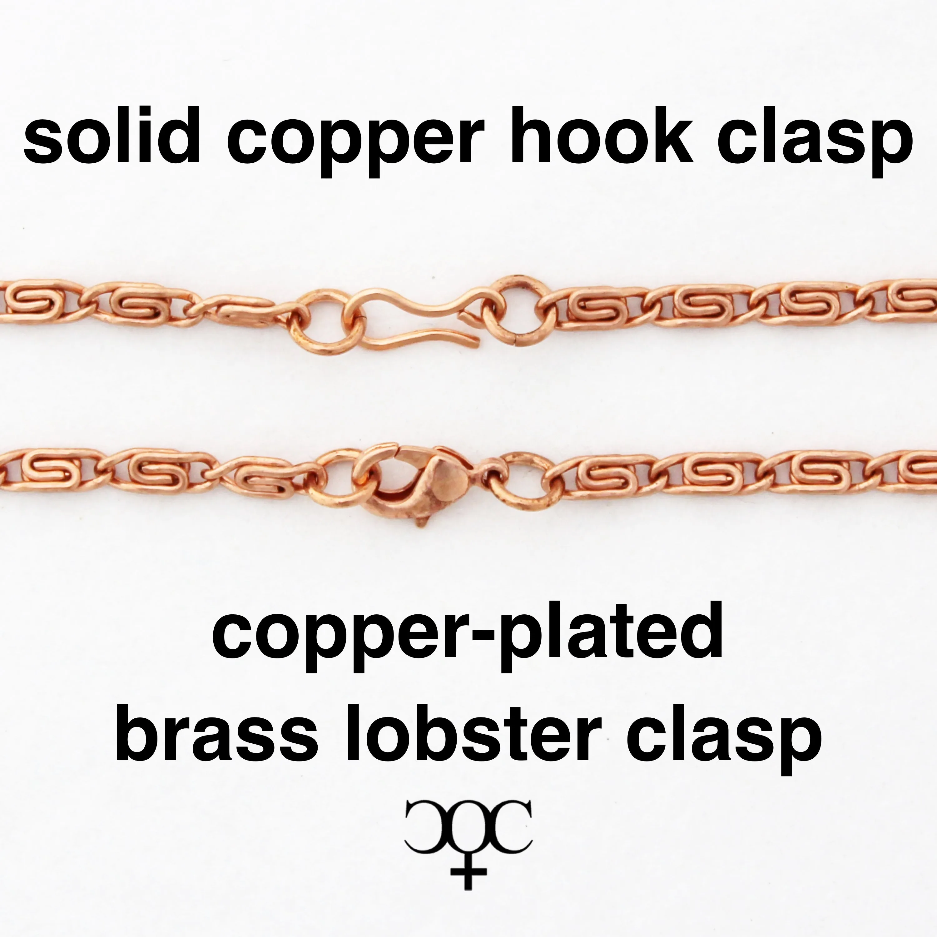 Solid Copper Figaro Ankle Chain AC41 Lightweight 4mm Adjustable Copper Fine Figaro Anklet Chain