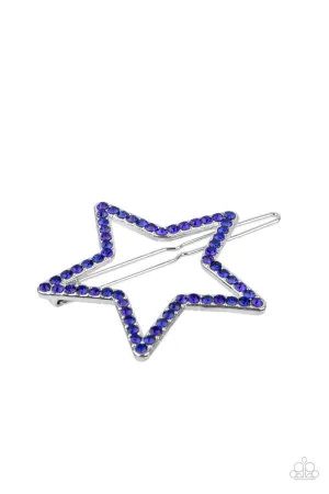 Stellar Standout - Blue Hair Clip - Paparazzi Accessories