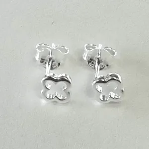 Sterling Silver Clover Shape Studs