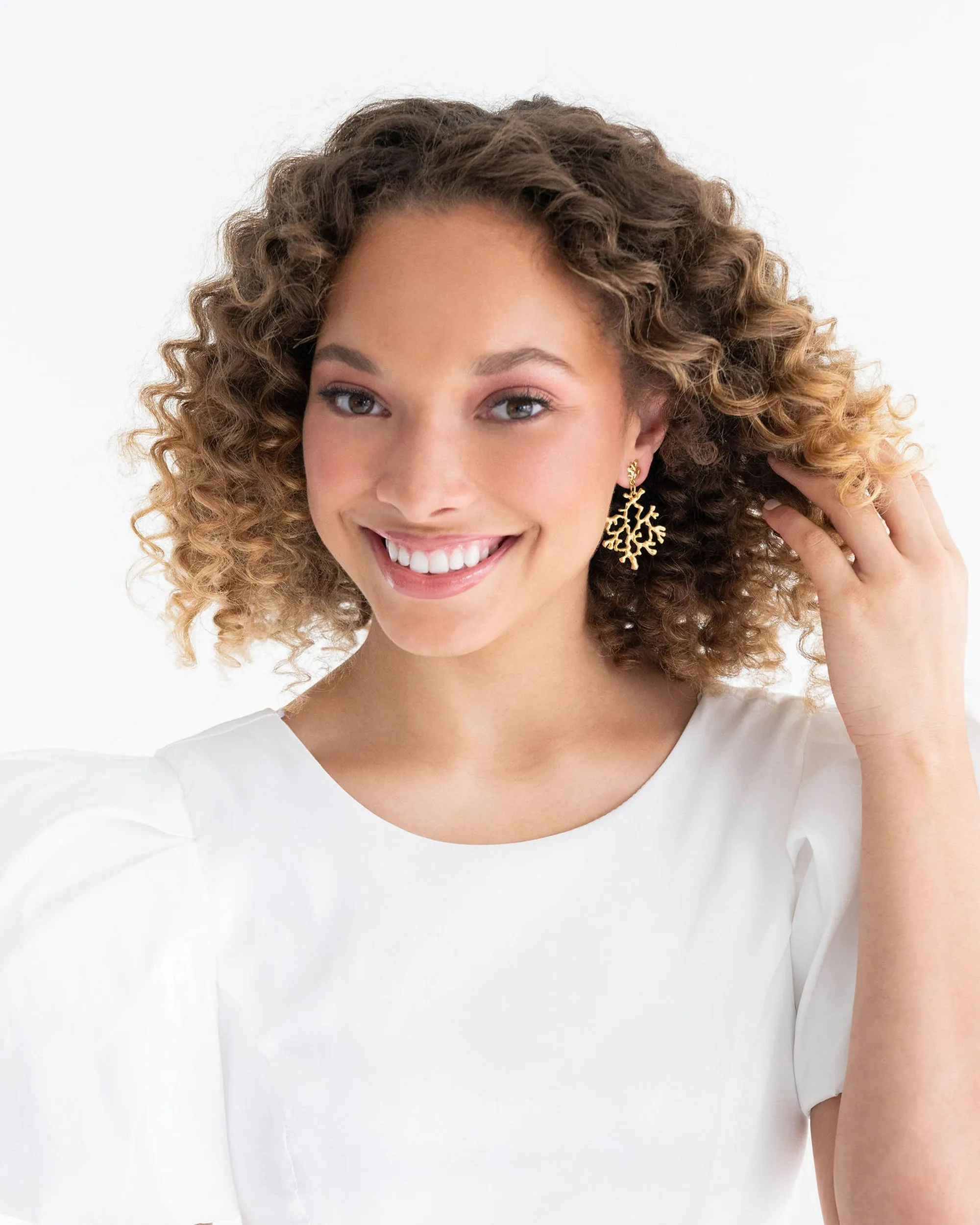 Susan Shaw Coral Branch Earrings